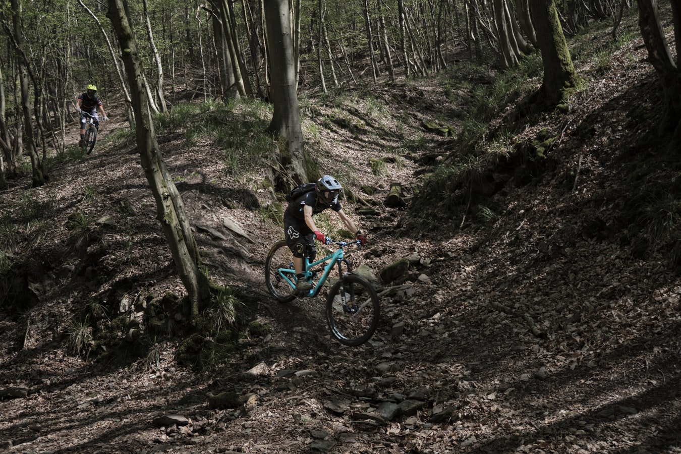 mountain biking downhill