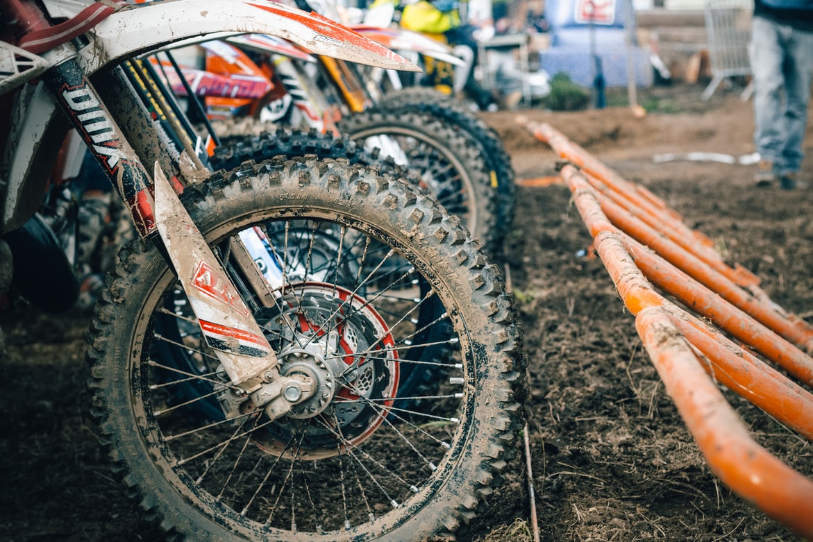 motocross bikes on dirt track