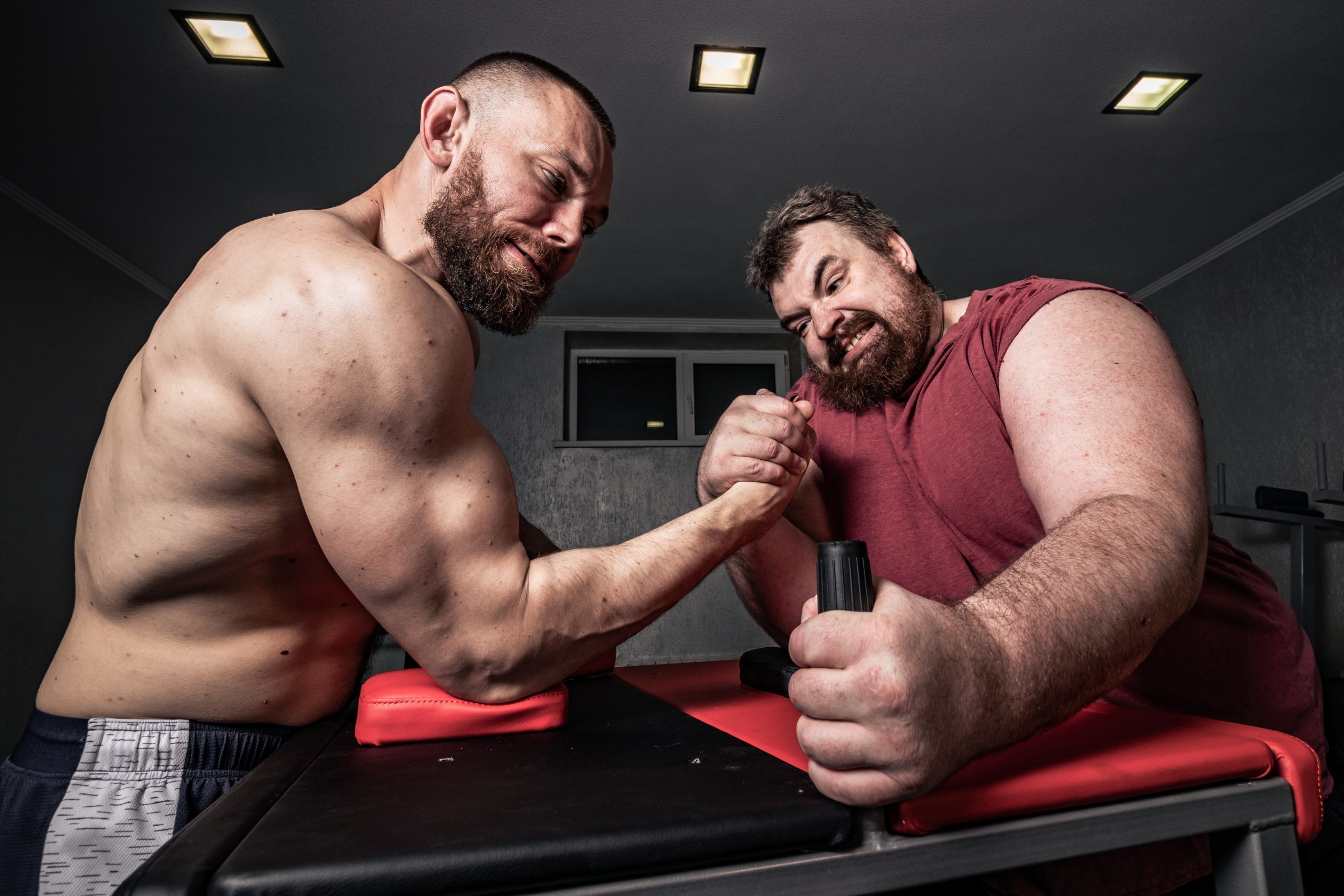 two guys in arm wrestling