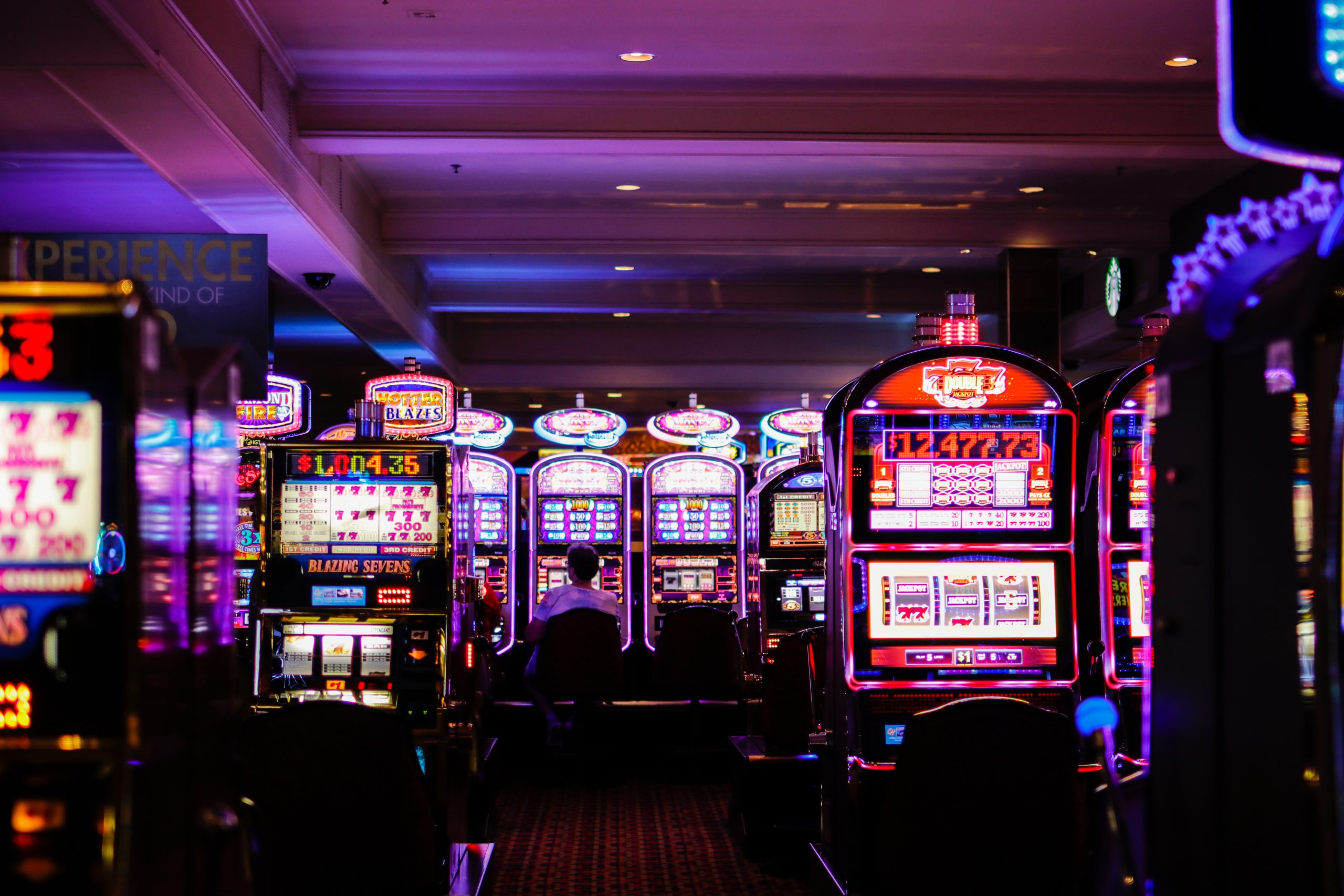 a lot of slot machines one to another